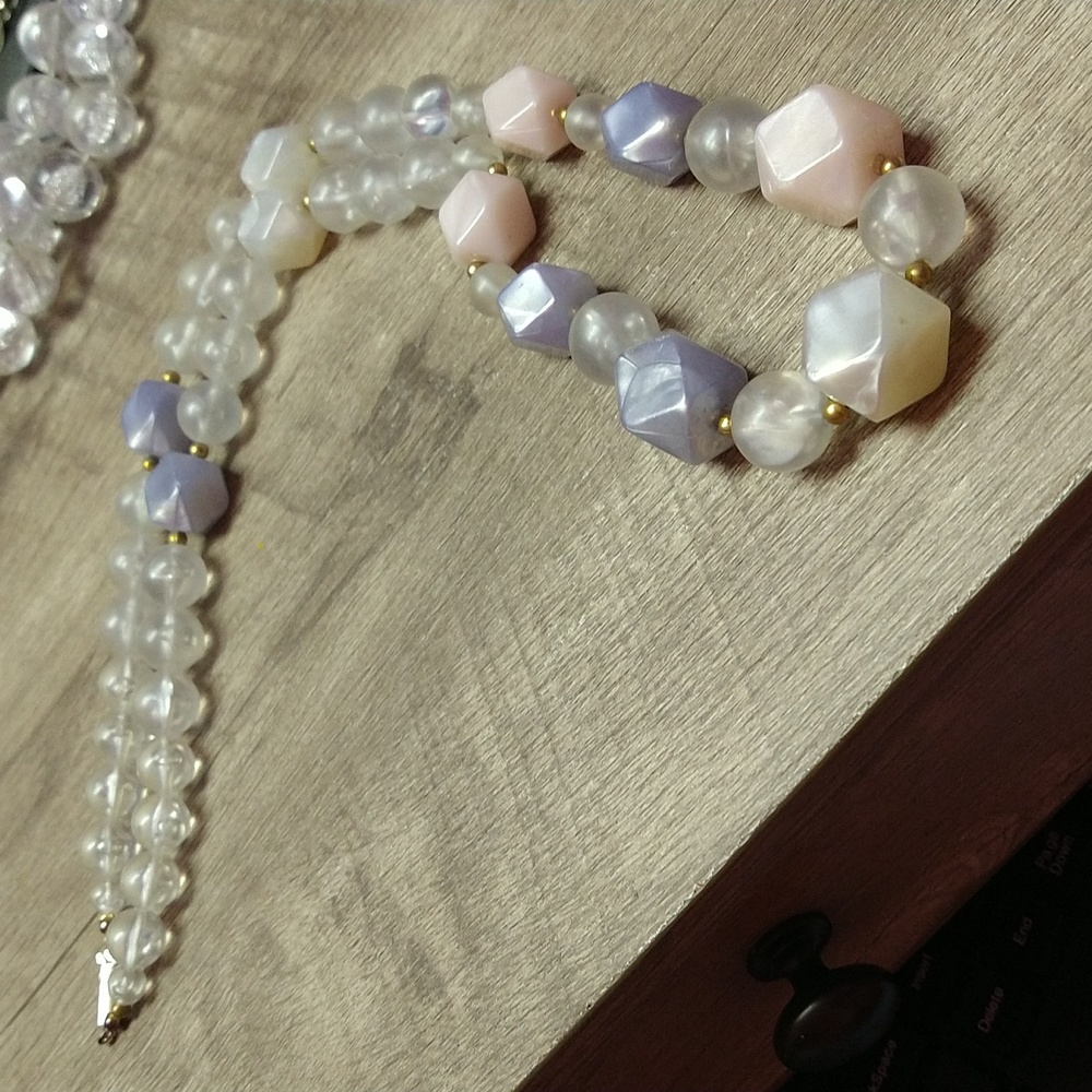 Pastel Beaded Statement Necklace